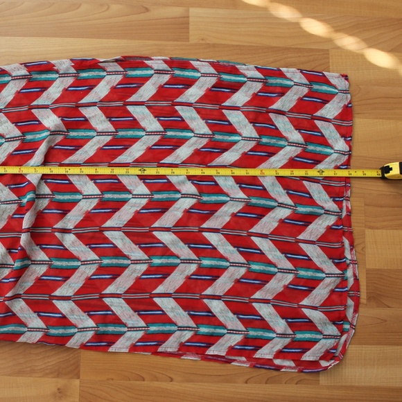 Kirra Maxi Skirt Sz S Aztec Semi-sheer Chevron - Picture 3 of 8